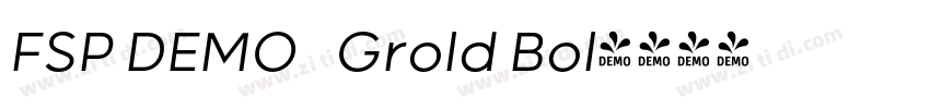FSP DEMO   Grold Bol字体转换